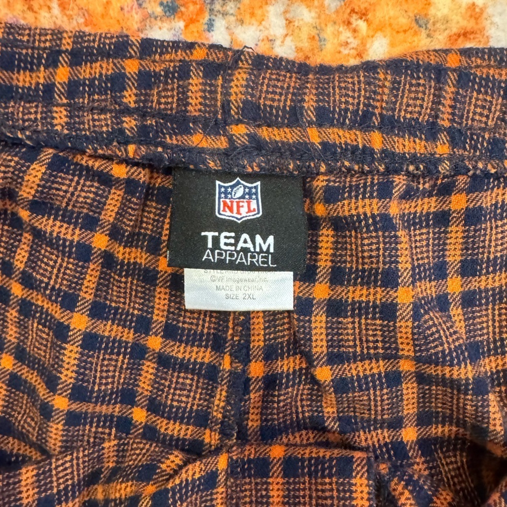 Chicago Bears Plaid Lounge Pants (NFL Team Apparel, Size 2XL) - Picture 3 of 3